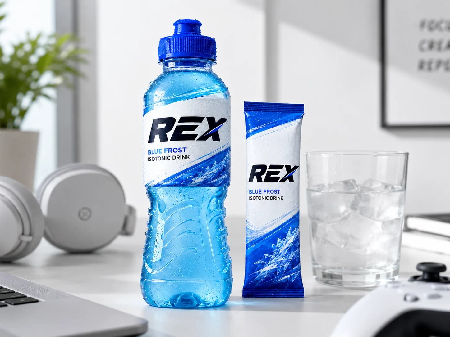 REX Blue Frost en un escritorio limpio